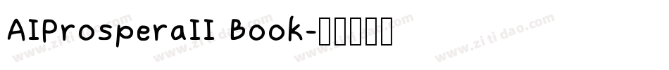 AIProsperaII Book字体转换